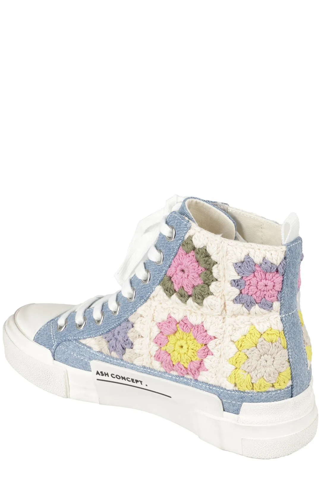 Ash Goa Crochet Embroidered Lace-Up Sneakers