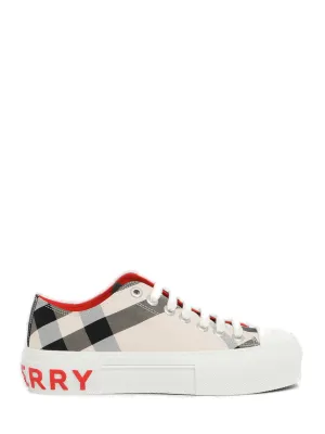 Burberry Tartan Pattern Lace-Up Sneakers