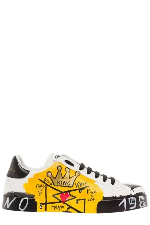 Dolce & Gabbana Portofino Lace-Up Sneakers