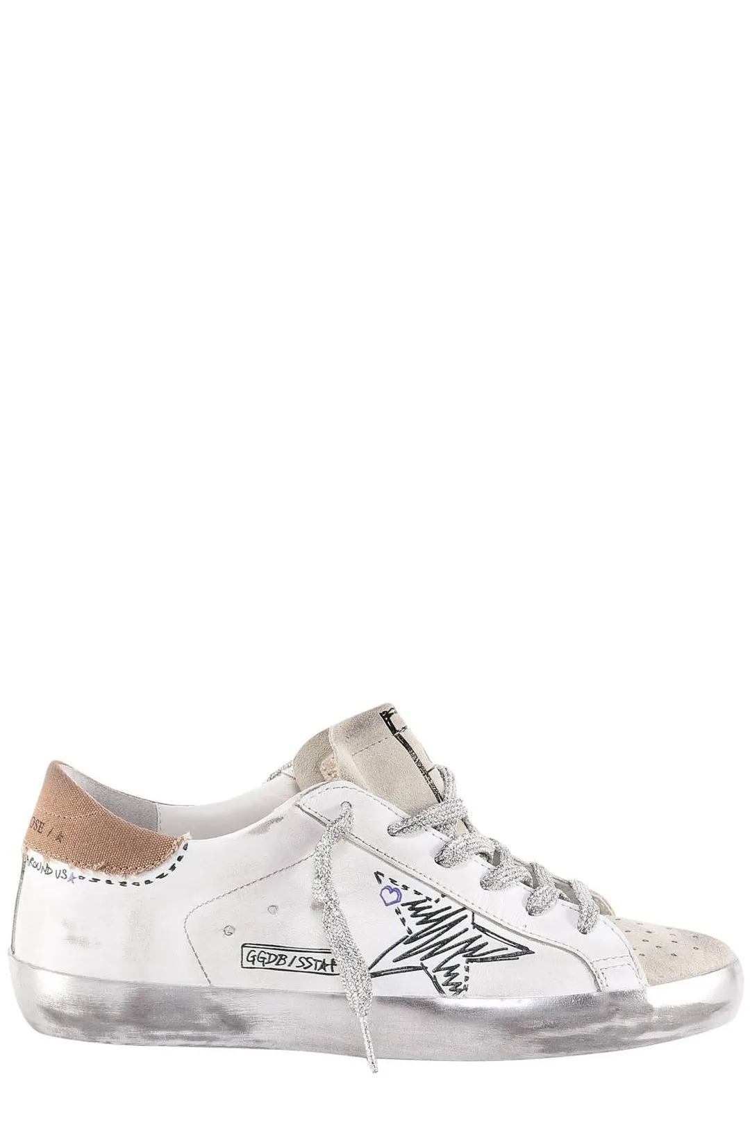 Golden Goose Deluxe Brand Distressed Lace-Up Sneakers