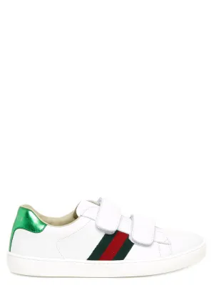 Gucci Kids Touch Strap Web Low-Top Sneakers