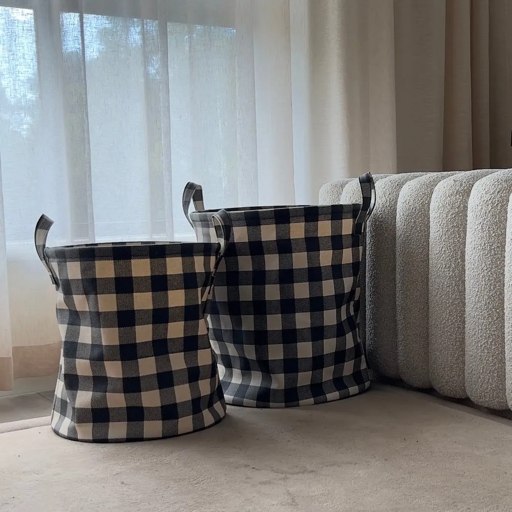 Handy Hampers Set -- Black Gingham