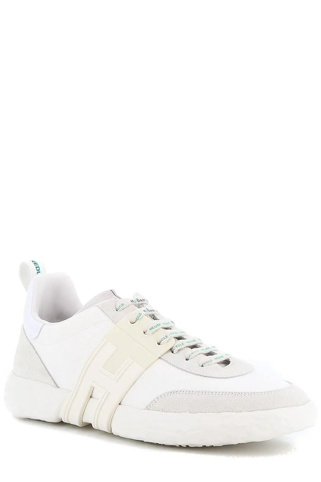 Hogan Logo Patch Lace-Up Sneakers
