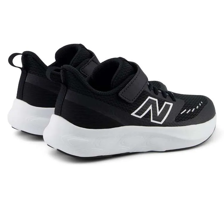 NEW BALANCE KID'S FRESH FOAM 625 BLACK/WHITE RUNNING SHOES