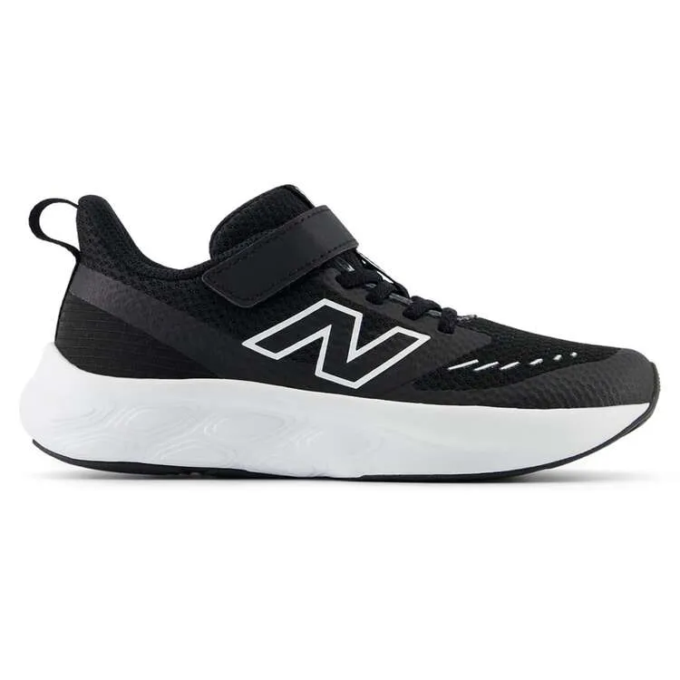 NEW BALANCE KID'S FRESH FOAM 625 BLACK/WHITE RUNNING SHOES