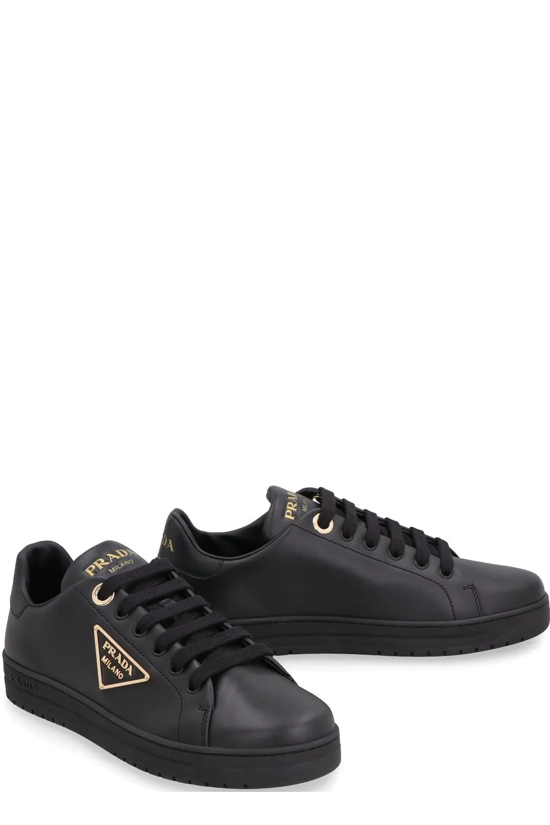 Prada Logo Plaque Lace-Up Sneakers