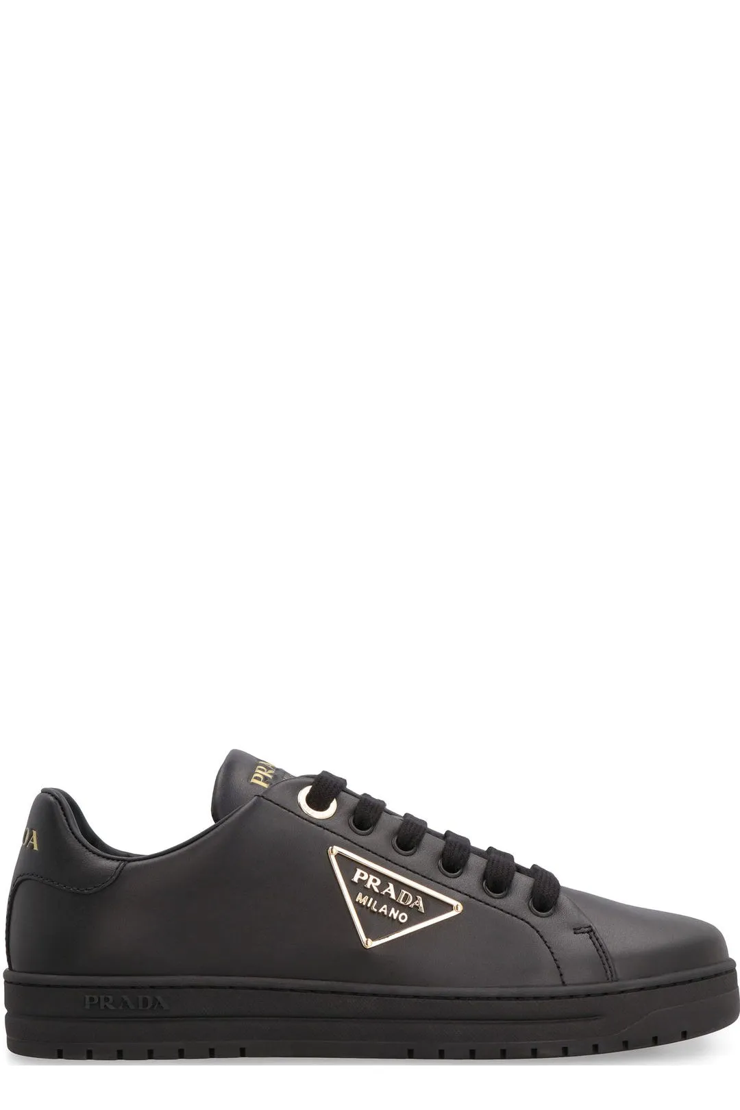 Prada Logo Plaque Lace-Up Sneakers