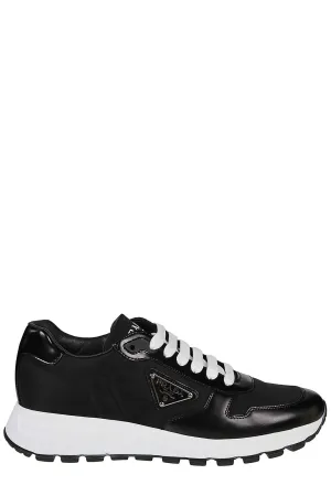 Prada Triangle Logo Lace-Up Sneakers