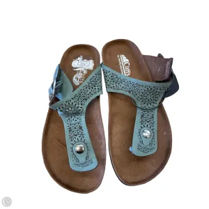 Sandals Flats By White Mountain In Green, Size: 7