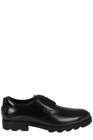 Tod's Logo Embossed Lace-Up Shoes