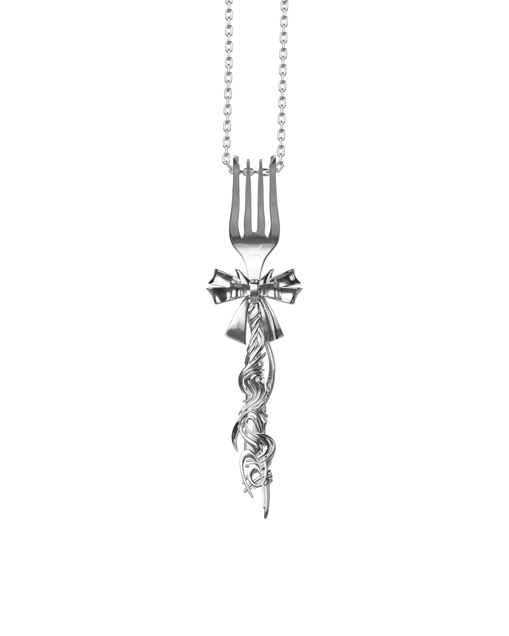 TORNADOSONG丨Fork Necklace-Bow