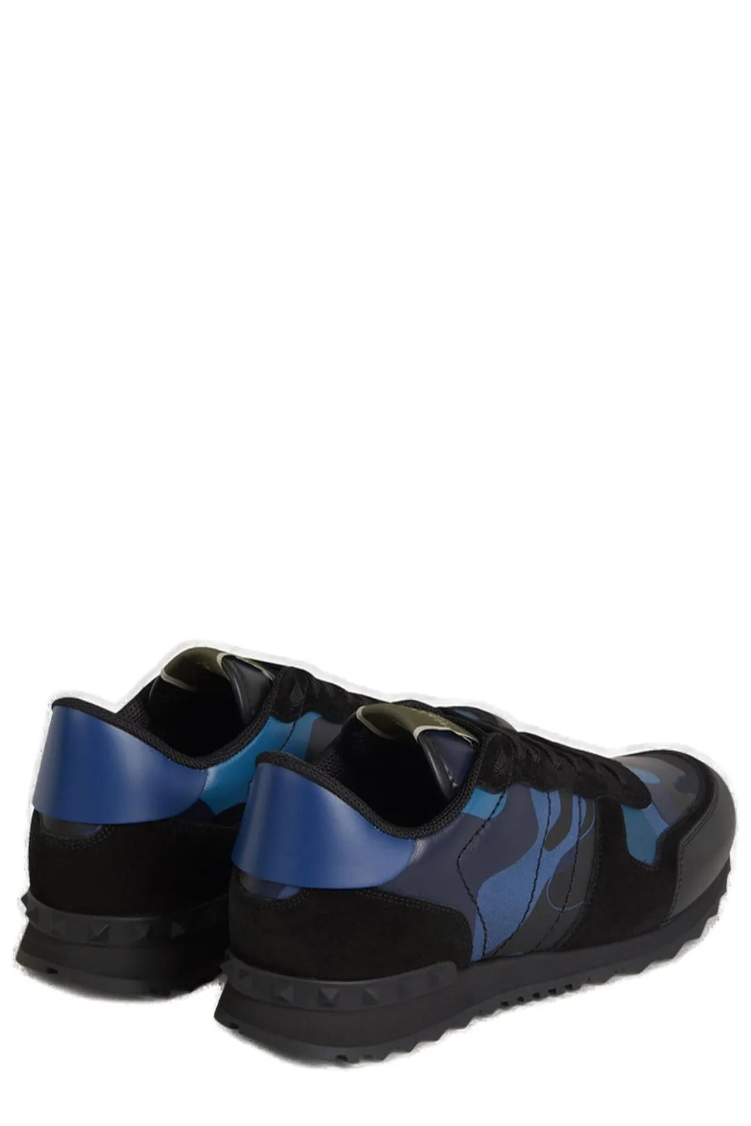 Valentino Rockrunner Camouflage Pattern Lace-Up Sneakers