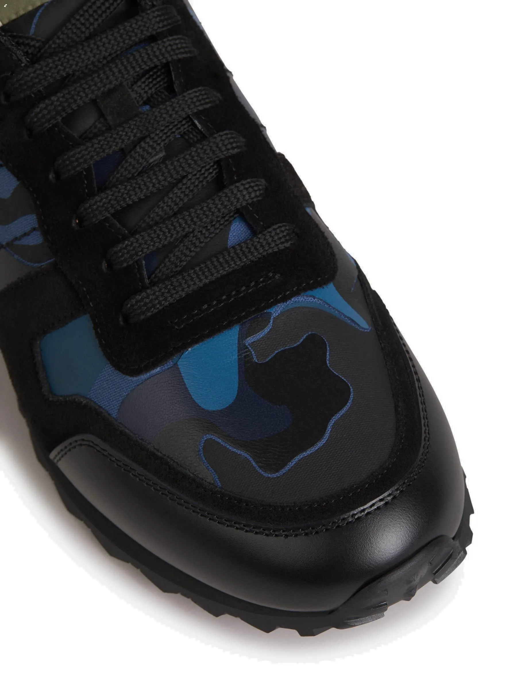 Valentino Rockrunner Camouflage Pattern Lace-Up Sneakers