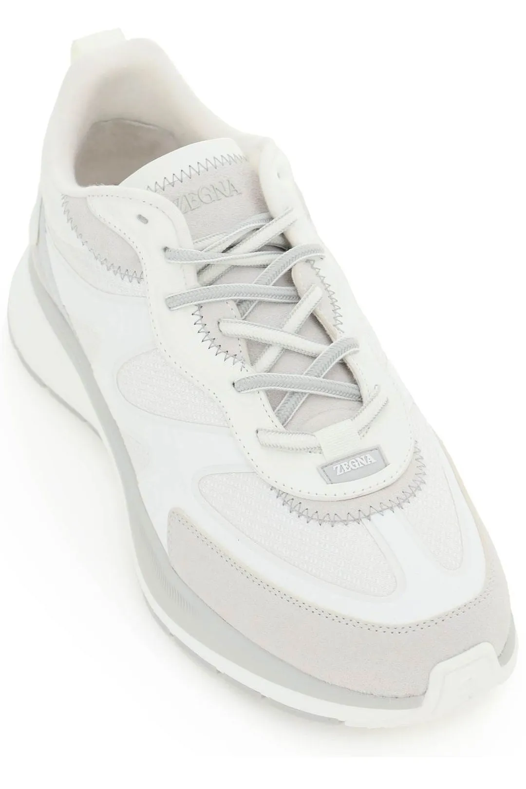 Z Zegna Panelled Lace-Up Sneakers